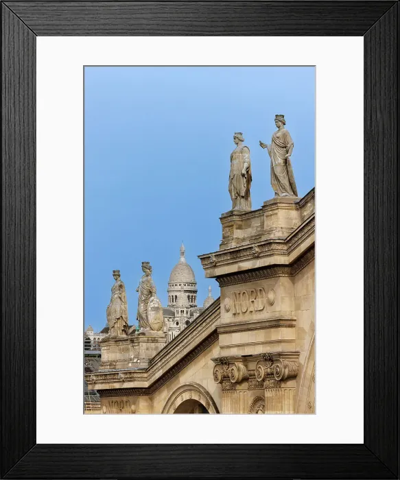 Framed Print : The beautiful fascade of the Gare du Nord station with the Sacre Coeur beyond, Paris, France Framed Print : The beautiful fascade of the Gare du Nord station with the Sacre Coeur beyond, Paris, France