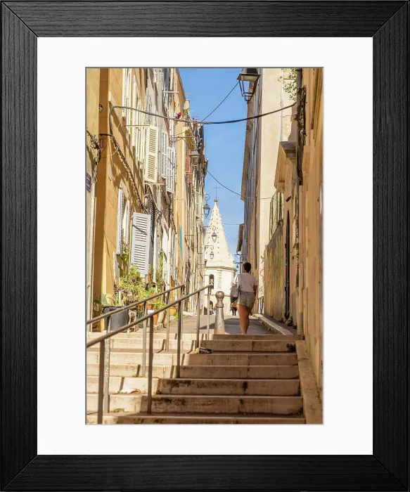 Framed Print : Old town area of Le Panier in Marseille, Provence Alpes Cote d'Azur, Bouches du Rhone, France Framed Print : Old town area of Le Panier in Marseille, Provence Alpes Cote d'Azur, Bouches du Rhone, France