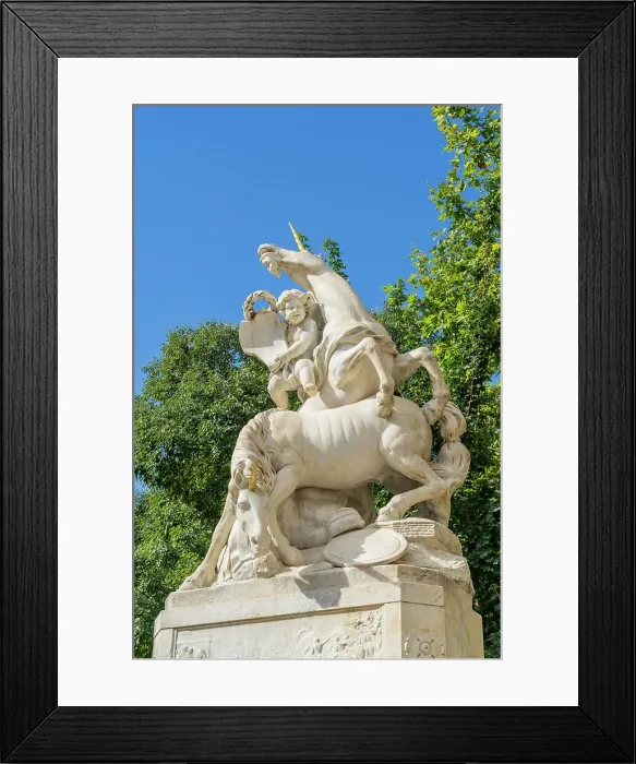 Framed Print : Fontaine Des Licornes or Unicorn Fountain, Montpellier, Herault, France Framed Print : Fontaine Des Licornes or Unicorn Fountain, Montpellier, Herault, France