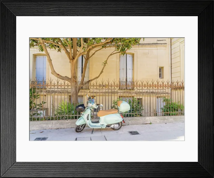 Framed Print : Vespa, Montpellier, Herault, France Framed Print : Vespa, Montpellier, Herault, France