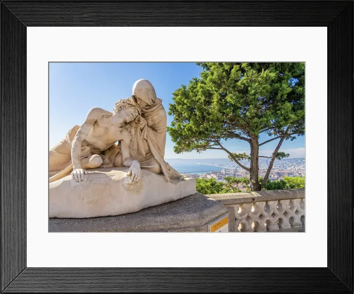 Framed Print : Statues outside Basilica of Our Lady of the Guard, Marseille, Provence Alpes Cote d'Azur, Bouches du Rhone, France Framed Print : Statues outside Basilica of Our Lady of the Guard, Marseille, Provence Alpes Cote d'Azur, Bouches du Rhone, France