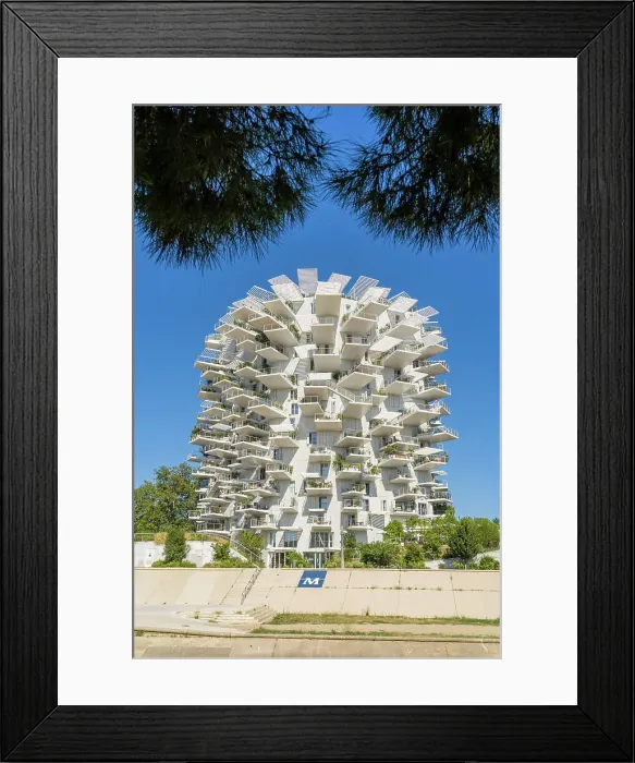 Framed Print : L Arbre Blanc or White Tree apartment block, Montpellier, Herault, France Framed Print : L Arbre Blanc or White Tree apartment block, Montpellier, Herault, France