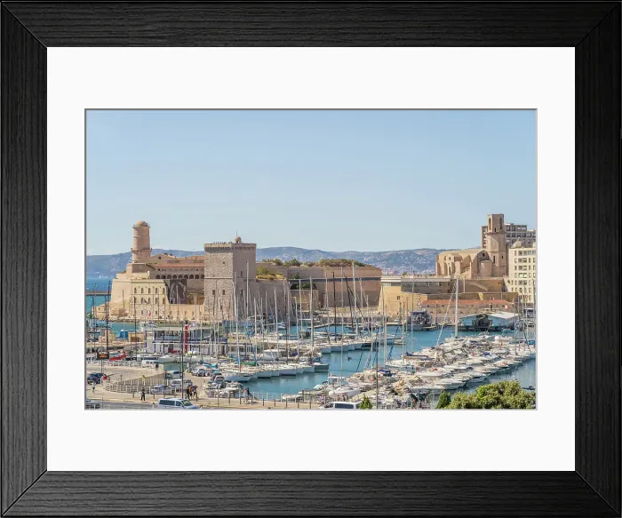 Framed Print : Fort Saint Jean and The Old Port or Vieux Port of Marseille, Marseille, Provence Alpes Cote d'Azur, Bouches du Rhone, France Framed Print : Fort Saint Jean and The Old Port or Vieux Port of Marseille, Marseille, Provence Alpes Cote d'Azur, Bouches du Rhone, France