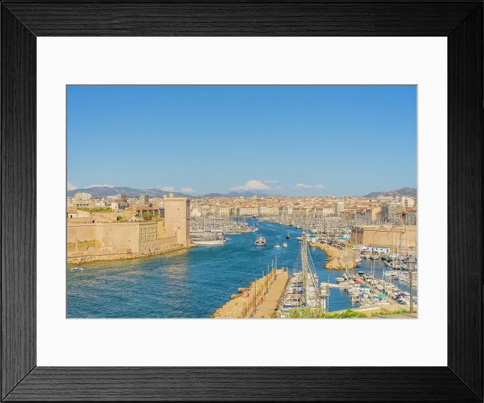 Framed Print : Fort Saint Jean The Old Port or Vieux Port of Marseille, Marseille, Provence Alpes Cote d'Azur, Bouches du Rhone, France Framed Print : Fort Saint Jean The Old Port or Vieux Port of Marseille, Marseille, Provence Alpes Cote d'Azur, Bouches du Rhone, France