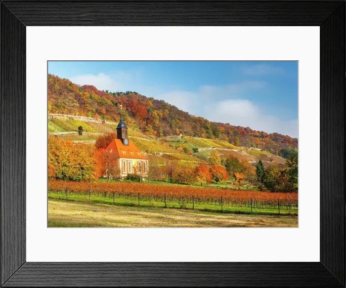 Framed Print : Weinbergkirche near Pillnitz Castle, Dresden, Saxon wine route, Elbe Valley, Saxony, Germany Framed Print : Weinbergkirche near Pillnitz Castle, Dresden, Saxon wine route, Elbe Valley, Saxony, Germany