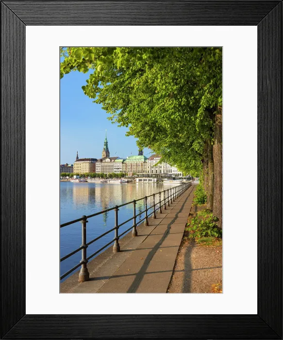 Framed Print : Binnenalster, Hamburg, Germany Framed Print : Binnenalster, Hamburg, Germany