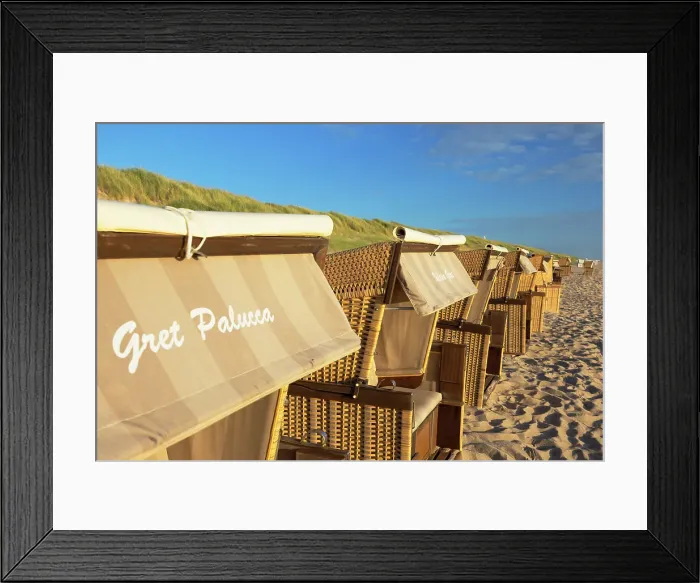Framed Print : Deckchairs on Rantum beach, Sylt, Schleswig Holstein, Germany Framed Print : Deckchairs on Rantum beach, Sylt, Schleswig Holstein, Germany