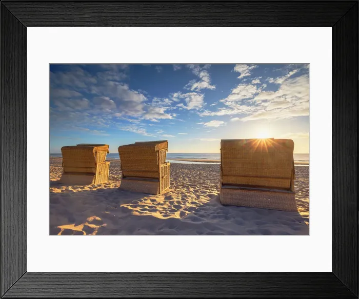 Framed Print : Deckchairs on Rantum beach, Sylt, Schleswig Holstein, Germany Framed Print : Deckchairs on Rantum beach, Sylt, Schleswig Holstein, Germany
