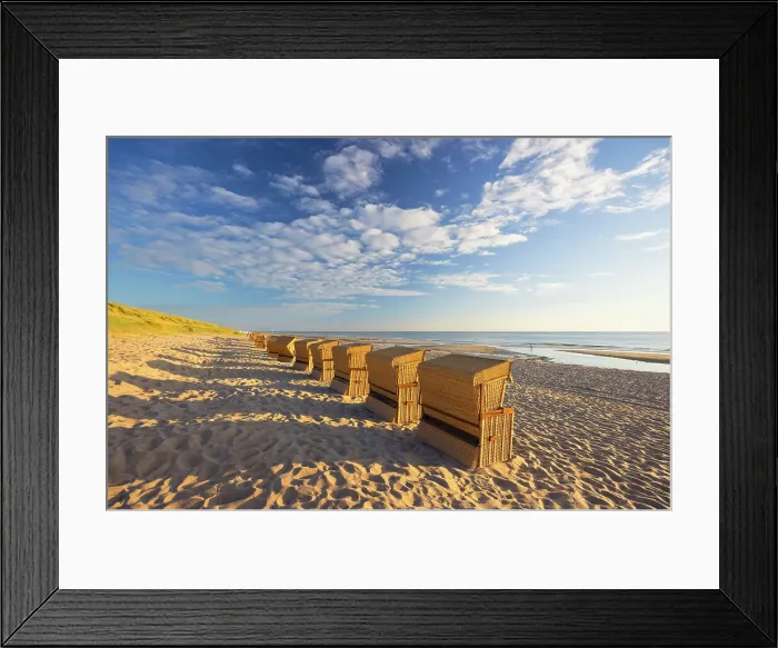 Framed Print : Deckchairs on Rantum beach, Sylt, Schleswig Holstein, Germany Framed Print : Deckchairs on Rantum beach, Sylt, Schleswig Holstein, Germany