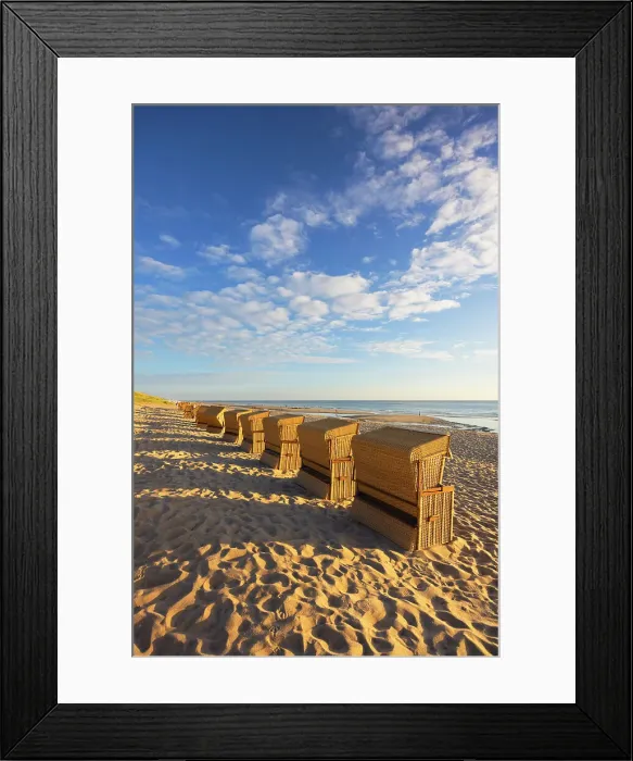 Framed Print : Deckchairs on Rantum beach, Sylt, Schleswig Holstein, Germany Framed Print : Deckchairs on Rantum beach, Sylt, Schleswig Holstein, Germany