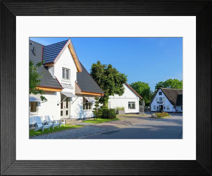 Framed Print : Shops in central Keitum, Sylt, Schleswig Holstein, Germany Framed Print : Shops in central Keitum, Sylt, Schleswig Holstein, Germany