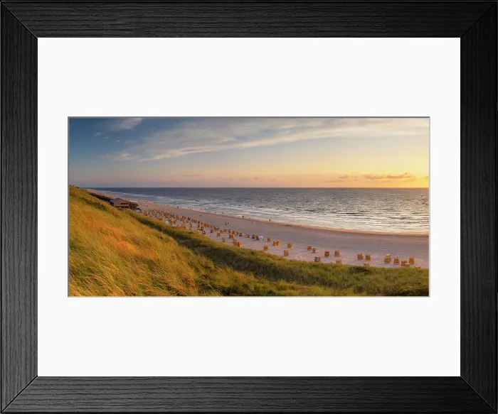 Framed Print : Wenningstedt beach at sunset, Sylt, Schleswig Holstein, Germany Framed Print : Wenningstedt beach at sunset, Sylt, Schleswig Holstein, Germany