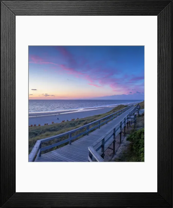 Framed Print : Wenningstedt beach at sunset, Sylt, Schleswig Holstein, Germany Framed Print : Wenningstedt beach at sunset, Sylt, Schleswig Holstein, Germany