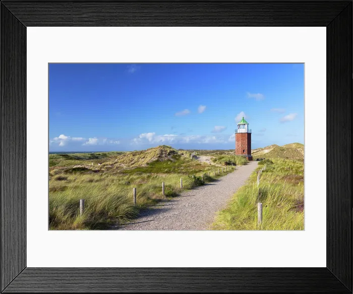 Framed Print : Red Cliffs (Rotes Kliff) lighthouse, Kampen, Sylt, Schleswig Holstein, Germany Framed Print : Red Cliffs (Rotes Kliff) lighthouse, Kampen, Sylt, Schleswig Holstein, Germany