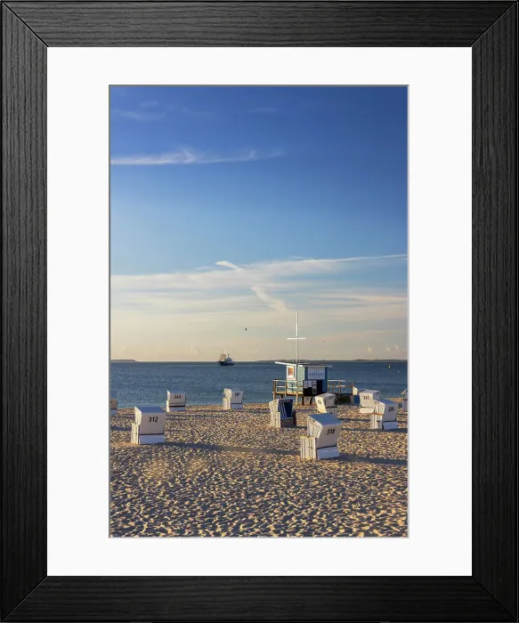 Framed Print : Deckchairs on Hornum beach, Sylt, Schleswig Holstein, Germany Framed Print : Deckchairs on Hornum beach, Sylt, Schleswig Holstein, Germany