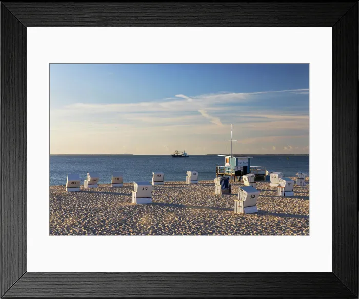 Framed Print : Deckchairs on Hornum beach, Sylt, Schleswig Holstein, Germany Framed Print : Deckchairs on Hornum beach, Sylt, Schleswig Holstein, Germany