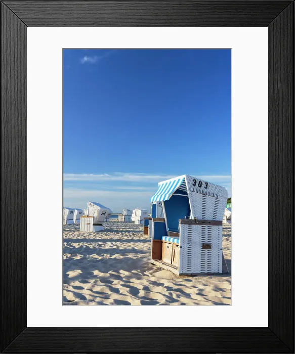 Framed Print : Deckchairs on Hornum beach, Sylt, Schleswig Holstein, Germany Framed Print : Deckchairs on Hornum beach, Sylt, Schleswig Holstein, Germany