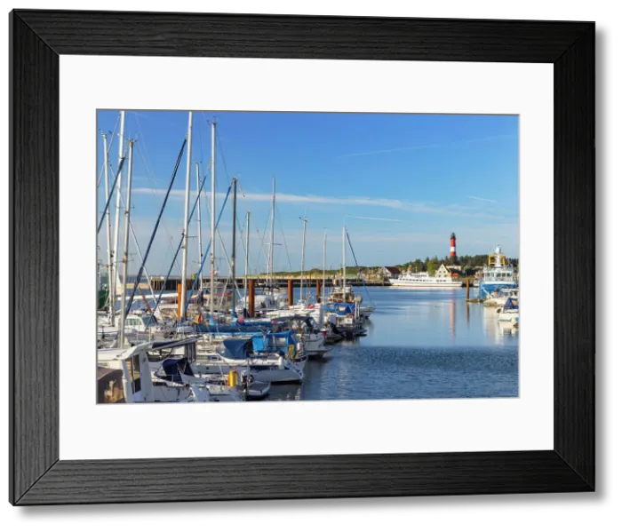 Framed Print : Boats in Hornum harbour and Hornum lighthouse, Sylt, Schleswig Holstein, Germany Framed Print : Boats in Hornum harbour and Hornum lighthouse, Sylt, Schleswig Holstein, Germany