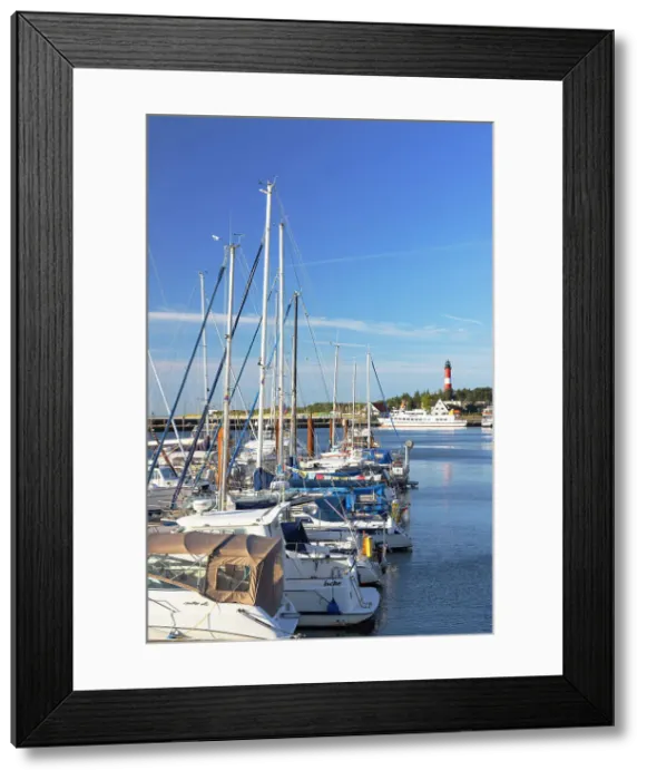 Framed Print : Boats in Hornum harbour and Hornum lighthouse, Sylt, Schleswig Holstein, Germany Framed Print : Boats in Hornum harbour and Hornum lighthouse, Sylt, Schleswig Holstein, Germany
