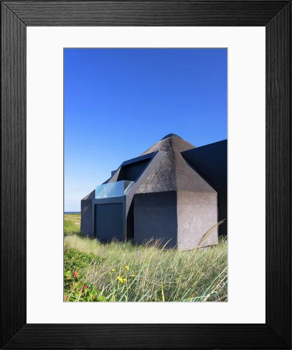 Framed Print : Modern thatched house, Hornum, Sylt, Schleswig Holstein, Germany