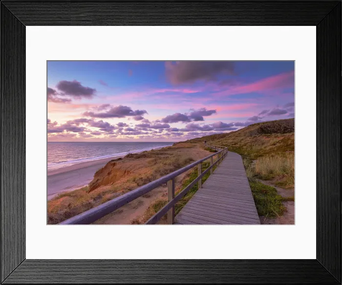 Framed Print : Red Cliffs beach (Rotes Kliff) at sunset, Kampen, Sylt, Schleswig Holstein, Germany Framed Print : Red Cliffs beach (Rotes Kliff) at sunset, Kampen, Sylt, Schleswig Holstein, Germany