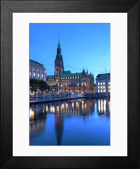 Framed Print : Rathaus (Town Hall) at dusk, Hamburg, Germany Framed Print : Rathaus (Town Hall) at dusk, Hamburg, Germany