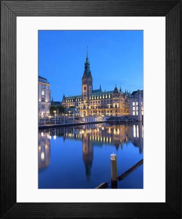 Framed Print : Rathaus (Town Hall) at dusk, Hamburg, Germany Framed Print : Rathaus (Town Hall) at dusk, Hamburg, Germany