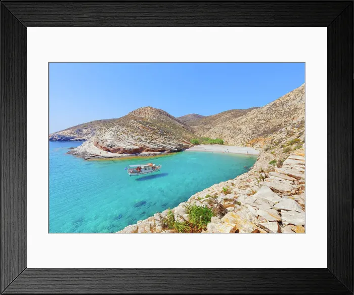 Framed Print : Livadaki beach, Folegandros Island, Cyclades Islands, Greece