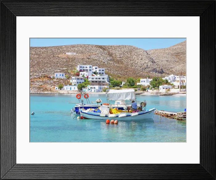 Framed Print : Fishing boat, Karavostasi village, Folegandros Island, Cyclades Islands, Greece Framed Print : Fishing boat, Karavostasi village, Folegandros Island, Cyclades Islands, Greece
