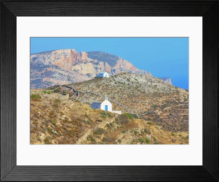 Framed Print : Orthodox chapels spread around Folegrandos island North Western coast, Folegandros Island, Cyclades Islands, Greece Framed Print : Orthodox chapels spread around Folegrandos island North Western coast, Folegandros Island, Cyclades Islands, Greece