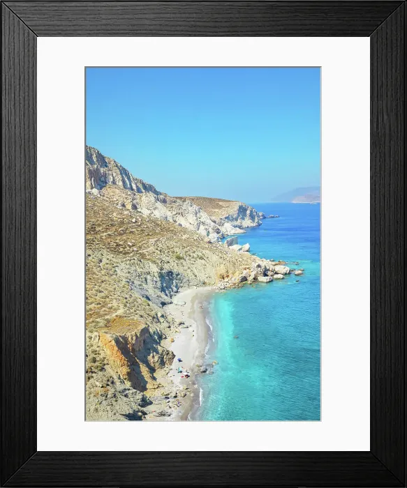 Framed Print : Katergo beach, Folegandros Island, Cyclades Islands, Greece