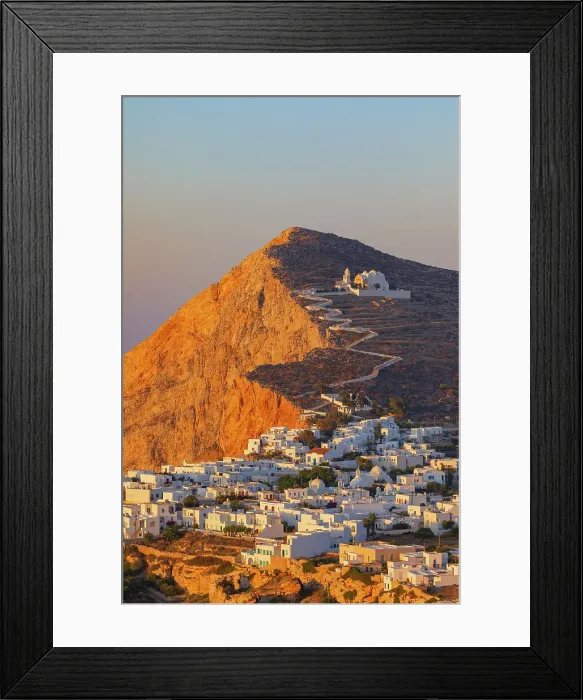 Framed Print : View of the of Chora village, Chora, Folegandros Island, Cyclades Islands, Greece Framed Print : View of the of Chora village, Chora, Folegandros Island, Cyclades Islands, Greece