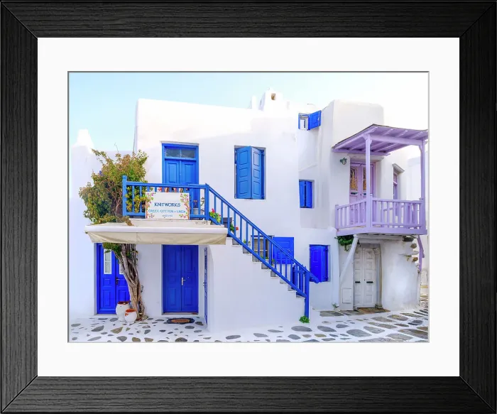 Framed Print : Picturesque Streets of Mykonos Cyclades Island, Greek Islands, Greece Framed Print : Picturesque Streets of Mykonos Cyclades Island, Greek Islands, Greece
