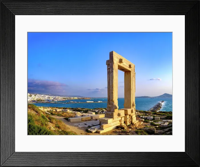 Framed Print : Gate to the Temple of Apollo, Ancient Portara, Naxos Island The Chora, Old Town of Naxos, Capital Cyclades Island, Greek Islands, Greece Framed Print : Gate to the Temple of Apollo, Ancient Portara, Naxos Island The Chora, Old Town of Naxos, Capital Cyclades Island, Greek Islands, Greece