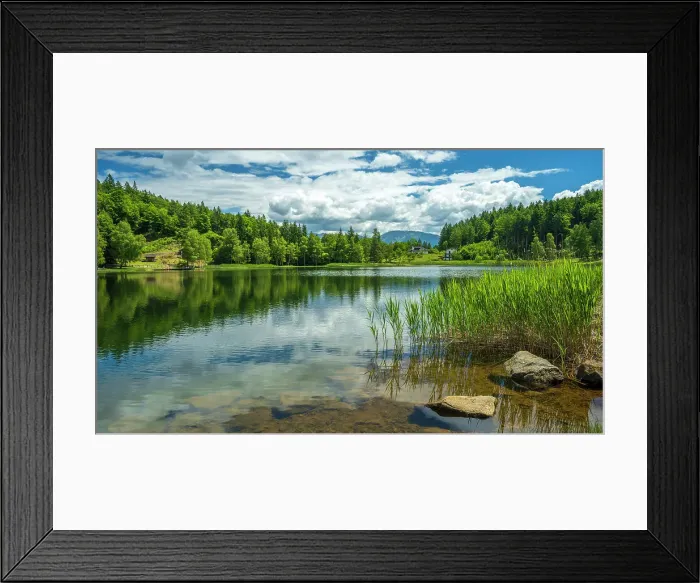 Framed Print : Europe, Italy, Trentino. The lake Lago Santo in the Cembra valley