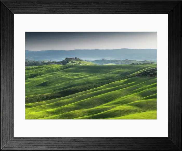 Framed Print : The rolling hills illuminated by the later afternoon light in the Crete Senesi, Tuscany, Italy Framed Print : The rolling hills illuminated by the later afternoon light in the Crete Senesi, Tuscany, Italy