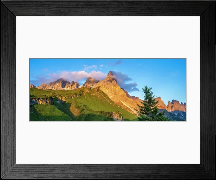 Framed Print : Europe, Italy, Trentino. The peaks of the Pala Group, the largest massif of the Dolomites, Unesco World Heritage site at sunset Framed Print : Europe, Italy, Trentino. The peaks of the Pala Group, the largest massif of the Dolomites, Unesco World Heritage site at sunset