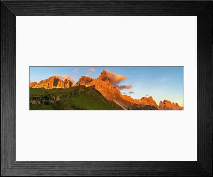 Framed Print : Europe, Italy, Trentino. The peaks of the Pala Group, the biggest massif of the Dolomites, Unesco World Heritage site at sunset Framed Print : Europe, Italy, Trentino. The peaks of the Pala Group, the biggest massif of the Dolomites, Unesco World Heritage site at sunset