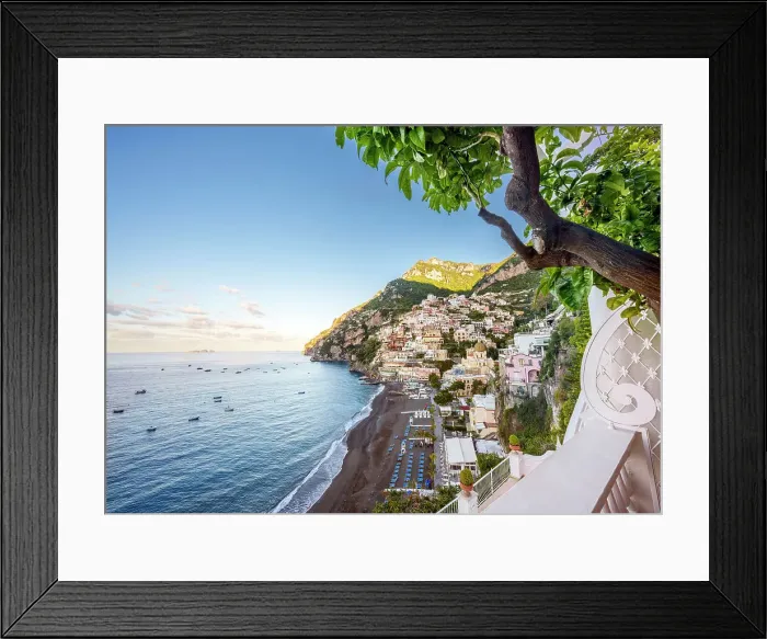 Framed Print : Early Morning Positano, Amalfi Coast, Campania, Italy