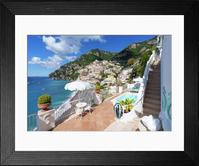 Framed Print : Scenic Coastal Beach View Positano, Amalfi Coast, Campania, Italy Framed Print : Scenic Coastal Beach View Positano, Amalfi Coast, Campania, Italy