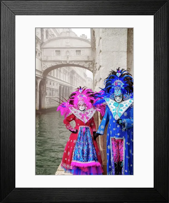 Framed Print : Bridge of Sighs, Ponte dei Sospiri, Carneval Costumes Castello, Veneto, Venice, Italy Framed Print : Bridge of Sighs, Ponte dei Sospiri, Carneval Costumes Castello, Veneto, Venice, Italy