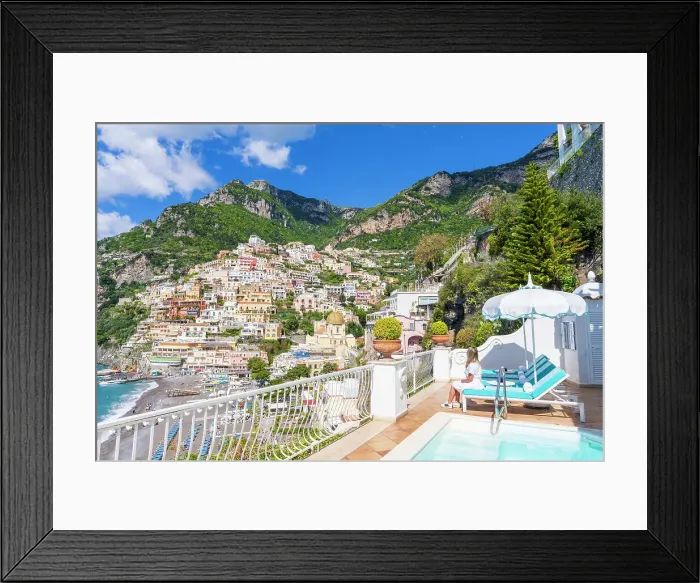 Framed Print : Scenic Coastal Beach View Positano, Amalfi Coast, Campania, Italy Framed Print : Scenic Coastal Beach View Positano, Amalfi Coast, Campania, Italy