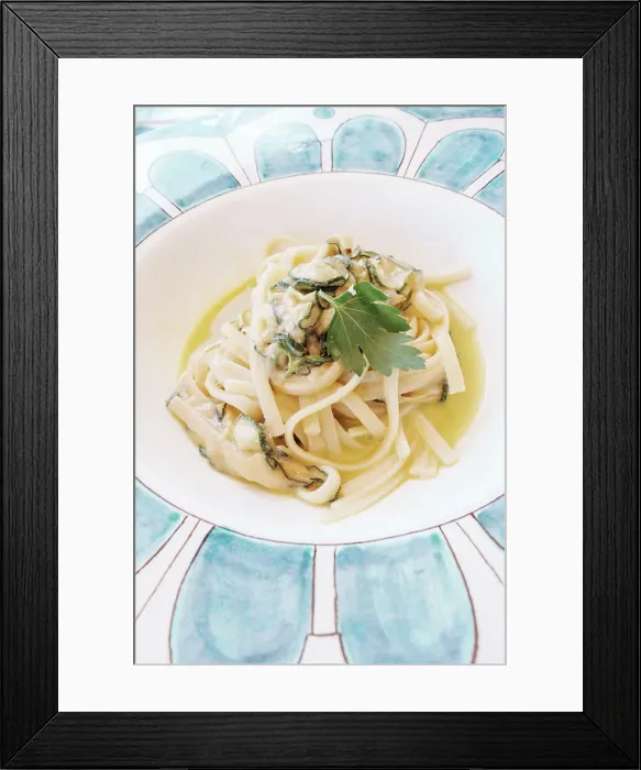 Framed Print : Pasta with Zucchini, Villa Cimbrone Ravello, Amalfi Coast, Campania, Italy Framed Print : Pasta with Zucchini, Villa Cimbrone Ravello, Amalfi Coast, Campania, Italy