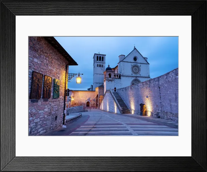 Framed Print : Basilica of San Francesco D'Assisi, St.Francis, UNESO World Heritage Site, Assisi, Perugia, Umbria, Central Italy Framed Print : Basilica of San Francesco D'Assisi, St.Francis, UNESO World Heritage Site, Assisi, Perugia, Umbria, Central Italy