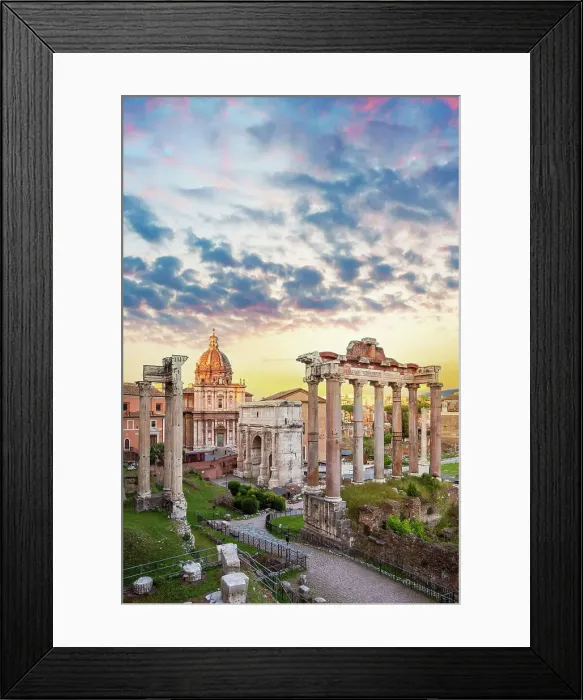 Framed Print : Roman Forum, UNESCO World Heritage Site, Rome, Italy