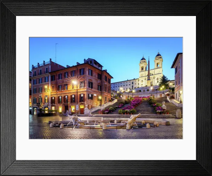 Framed Print : Fontana Barcaccia, Spanish Steps and Triniti dei Mont, UNESCO World Heritage Site, Rome, Italy Framed Print : Fontana Barcaccia, Spanish Steps and Triniti dei Mont, UNESCO World Heritage Site, Rome, Italy