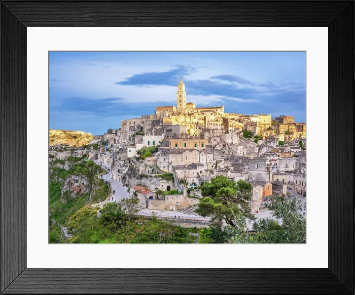 Framed Print : Sassi di Matera, The old town carved out of the rocks, UNESCO World Heritage Site, Matera, Basilicata, Italy Framed Print : Sassi di Matera, The old town carved out of the rocks, UNESCO World Heritage Site, Matera, Basilicata, Italy