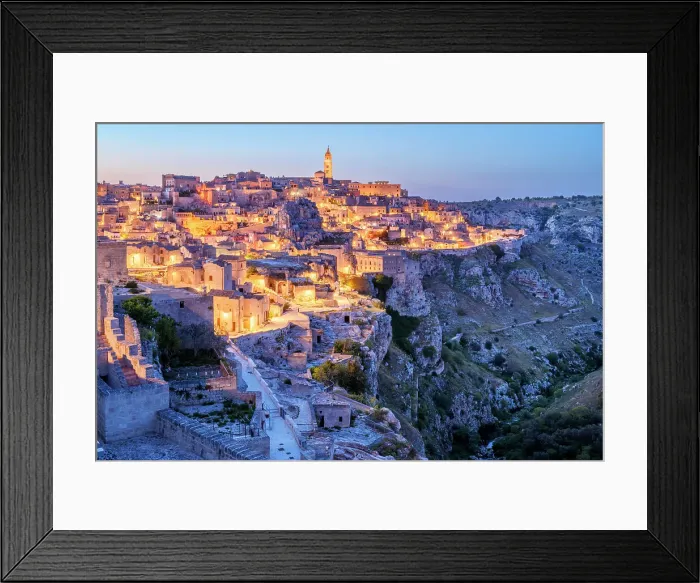 Framed Print : Sassi di Matera, The old town carved out of the rocks, UNESCO World Heritage Site, Matera, Basilicata, Italy Framed Print : Sassi di Matera, The old town carved out of the rocks, UNESCO World Heritage Site, Matera, Basilicata, Italy