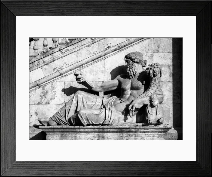 Framed Print : Statue of the Nile River God Capitoline Hill, UNESCO World Heritage Site, Rome, Lazio region, Italy