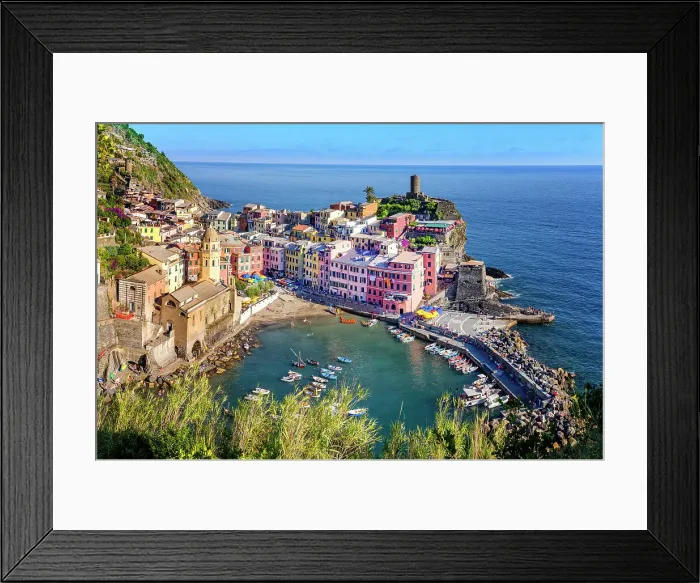 Framed Print : Vernazza, Cinque Terre, Parco Nazionale delle Cinque Terre, Italian Riviera, Liguria, Italy UNESCO Heritage Site